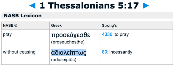 Pray without ceasing